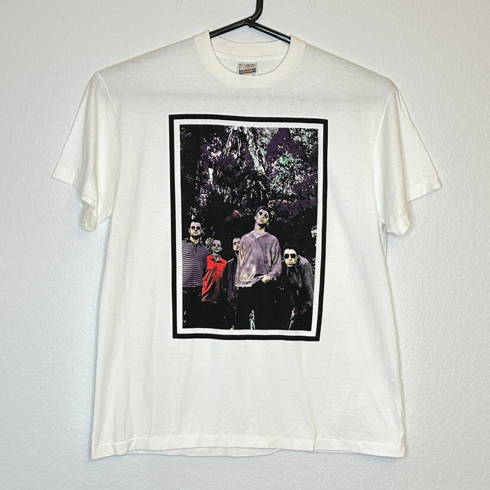 Oasis Single Stitch Tubular Band Tee Mens XL White Be Here Now Graphic TShirt - Picture 10 of 15